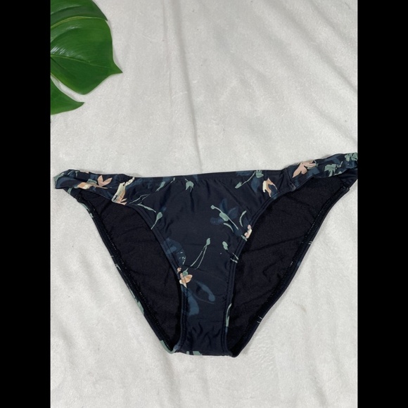 NEW O'Neill Christy Floral Twist Tab Bikini Bottom in‎ Black [SZ Large ] - Picture 6 of 12